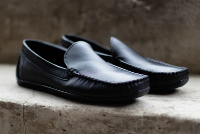 Чоловічі мокасини шкіряні Prime Shoes 010 Чорний 39.5