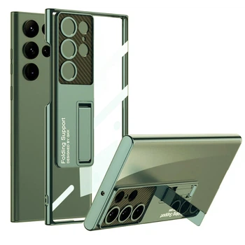 Чохол-накладка GKK Glass Stand для Samsung Galaxy S24 Ultra green