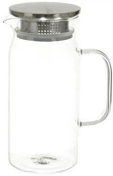 Глечик Wilmax Thermo скляний з металевою кришкою 1 л (WL-888209/A)