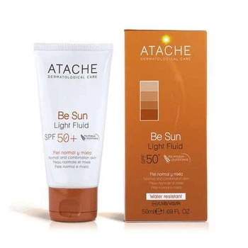 Солнцезащитный антивозрастной флюид для обличчя ATACHE Be Sun Light Fluid SPF-50+