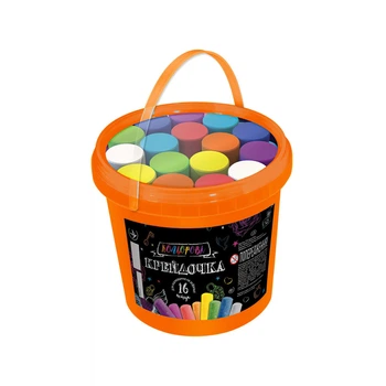 Цветные мелки из серии "Мелочки", Danko Toys, 8 цветов, 16 шт., в ведерке