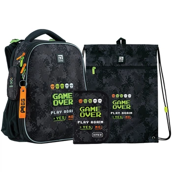 Рюкзак с наполнением пенал сумка для обуви Kite Game Over SETK24-531M-6, 67194