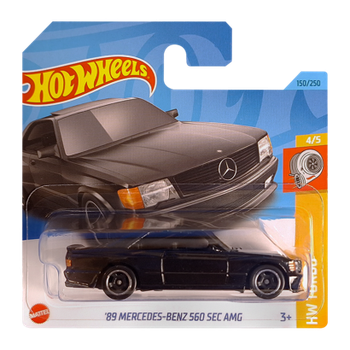 Машинка Базовая Hot Wheels '89 Mercedes-Benz 560 SEC AMG Turbo 1:64 HKG45 Black 1шт
