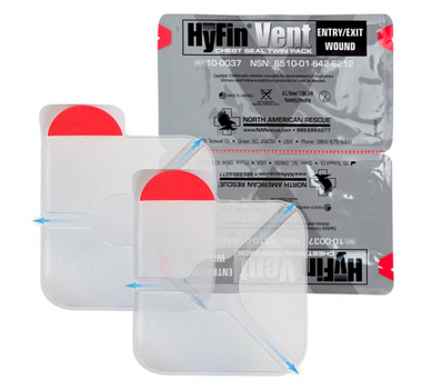 Окклюзионная повязка (двойной пакет) NAR HyFin Vent Chest Seal