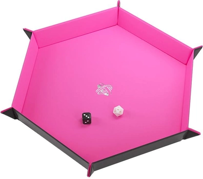 Mata do kości Gamegenic Magnetic Dice Tray sześciokątna Black / Pink (4251715411186)