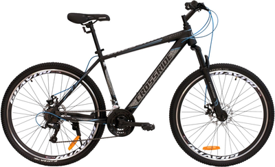 Велосипед Crossride Nerio 27.5" 17" 2023 Чорно-сірий (0255-170-1)