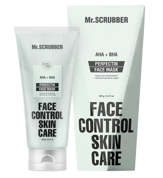 Маска для проблемної та схильної до акне шкіри з AHA і BHA кислотами Perfectin Face Control Mr.SCRUBBER, 100 мл