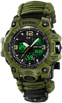 Мужские часы Skmei 1155BNAG Army Green