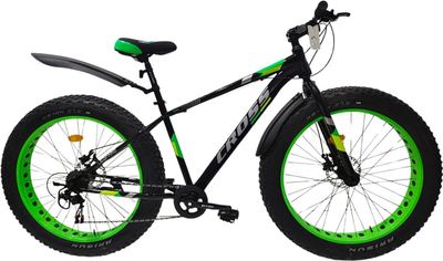 Велосипед Cross 27.5x4.5" Leopard Рама-18" Black-Green (274CJS-005030)