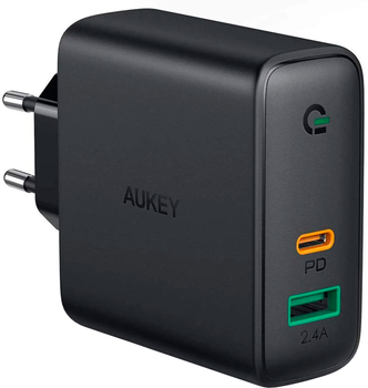 Зарядний пристрій AUKEY PA-D3 Dual-Port PD 60W Black