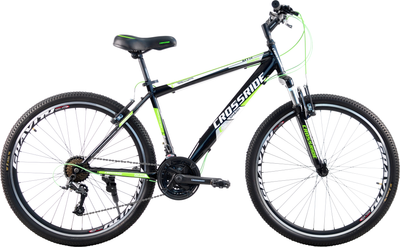 Велосипед Crossride МТВ ST "Shark" 24" 13" Черно-зеленый (01731-130-З)