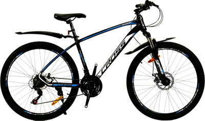 Велосипед Cross Tracker 26" Рама 17" 2022 Black-Blue (26CTA-004630)