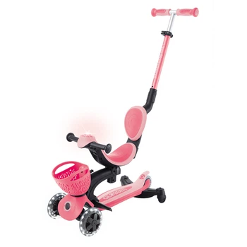 Самокат с сиденьем Globber GO-UP Baby 360 Lights Pink (844-210)