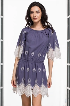 Пляжна туніка з вишивкою Mia-Amore 6390 40(XS) Синій