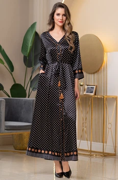 Длинный халат на пуговицах Mia-Amore 8969 42(S) Черный