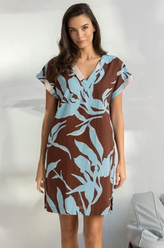 Короткая туника из хлопка Mia-Amore 2001 4XL/5XL Принт