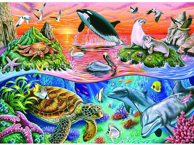 Puzzle XXL Ravensburger Piękny ocean 100 elementów (4005556106813)