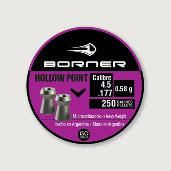 Кулі Borner Hollow Point, 250 шт