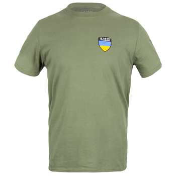 Футболка с рисунком 5.11 Tactical Shield Ukraine Лимитированная Серия XL Military Green