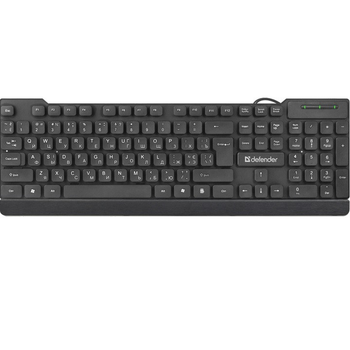Клавиатура проводная компьютерная DEFENDER HB-190 |USB, Eng/Рус/Укр| Черный