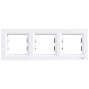 Рамка Schneider Electric Asfora трёхместная горизонтальная белая EPH5800321