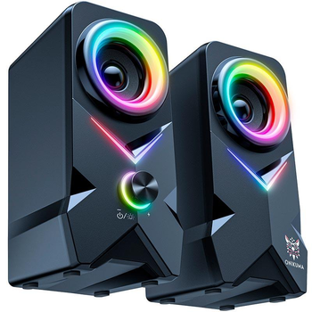 Колонки компьютерные Onikuma L2 RGB USB, AUX, Bluetooth, черные