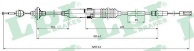 Тросик зчеплення LPR C0135C Volkswagen Passat 357721335E