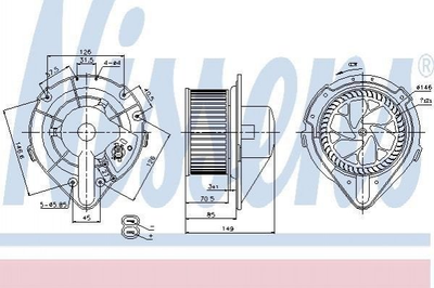 Вентилятор печки NISSENS 87064 Audi 80, A4 8A1820021