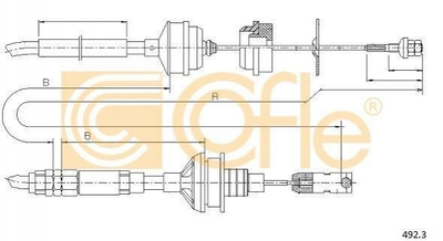 Тросик сцепления COFLE 4923 Citroen Jumpy; Fiat Scudo; Peugeot 806, Expert