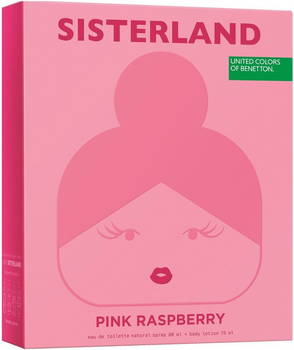Набір для жінок United Colors of Benetton Sisterland Pink Raspberry Туалетна вода 80 мл + Лосьйон для тіла 75 мл (8433982024658)