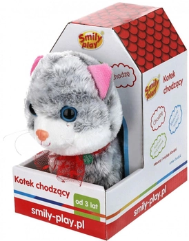 Інтерактивна м'яка іграшка Smily Play Сірий гуляючий кіт (5905375839154)