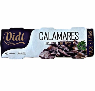 Кальмари Calamares en tinta Didi 3x80г