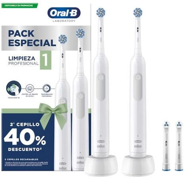 Zestaw elektrycznych szczoteczek do zębów Oral-B Duplo Professional Cleaning Electric Toothbrush 2 szt (8700216274654)