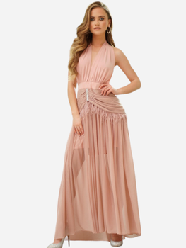 Плаття довге літнє жіноче Piju Lauren One Size Рожеве (5904083570694)