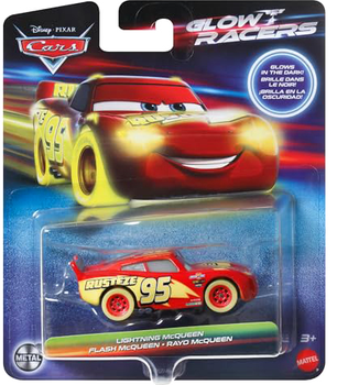 Pojazd Mattel Cars Glow Racers McQueen świecący w ciemności (0194735158522)