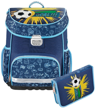 Plecak Hama Soccer z piórnikiem 44 x 30 x 22 cm 20 l Blue (4047443420879)
