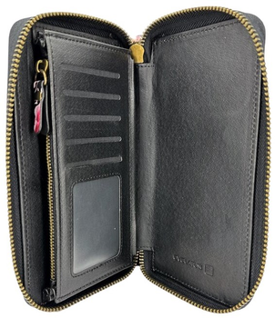 Чохол-гаманець Evelatus Universal Wallet Zipper Design Flower Black (EVEAPP14WZDFB)