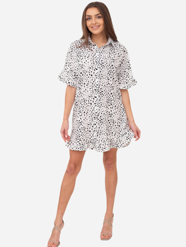 Плаття-сорочка коротке літнє жіноче Ax Paris DA1743 2XL Чорний/Білий (5063259049744)