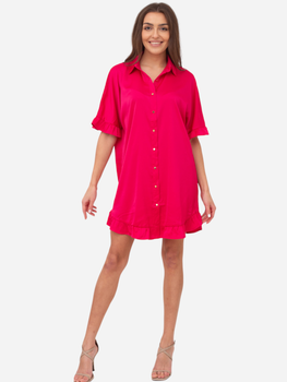 Sukienka koszulowa damska elegancka Ax Paris DA1774 S Różowa (5063259061647)