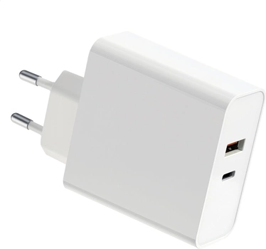 Мережевий зарядний пристрій Platinet 45768 USB A + USB C 87W White (PLCUPD87W)