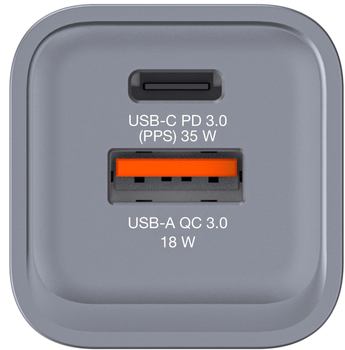 Ładowarka sieciowa Verbatim USB A + USB C + EU/UK Adapter 35W Black (VWCGAN35)