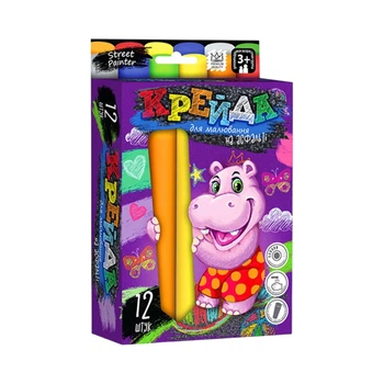 Мелки для рисования, Danko Toys, 12 штук, 6 цветов