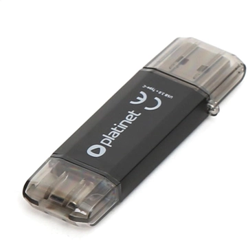 Флеш пам'ять Platinet 45606 128GB USB 3.2 / Type-C Black (PMFC128B)