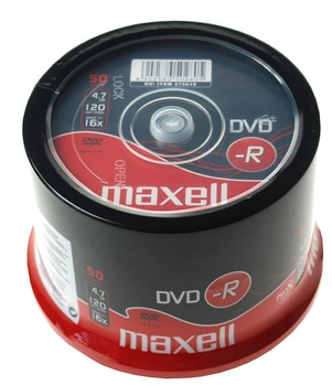 Диски Maxell DVD-R 4.7GB 16X Cake 50 шт (MXD1650-)