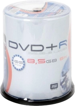 Диски Omega DVD+R 8.5GB 8X Dual Layer FF White Inkjet Printable Cake 100 шт (OMDFDL8100P)
