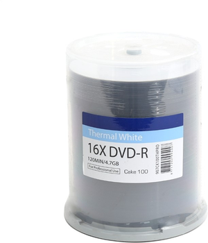 Диски Traxdata Ritek DVD-R 4.7GB 16X Printable Thermal Cake Spindle Pack 100 шт (TRDC100TH-)