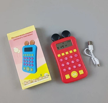 Калькулятор развивающий на украинском языке в коробке A0058U г. 7,5*2,5*15,5 см красный