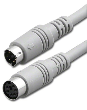 Кабель клавіатури-мишки Lucom PS2 M/F 2.0m miniDIN 6pin D=4.0mm Nickel сірий(78.01.4330)