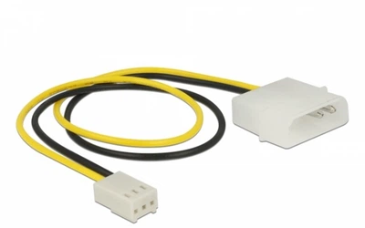 Кабель живлення внутрішній Lucom MoleX-FanPower 3p M/F 0.30m 2xCord 12V(62.09.8177)