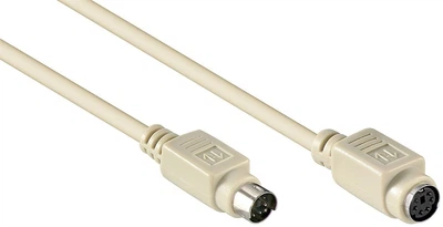Кабель клавіатури-мишки Lucom PS2 M/F 5.0m miniDIN6 Mouse/Keyboard D=4.0mm бежевий(62.09.8172)